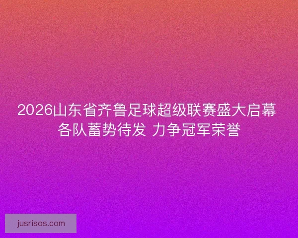 2026山东省齐鲁足球超级联赛盛大启幕 各队蓄势待发 力争冠军荣誉